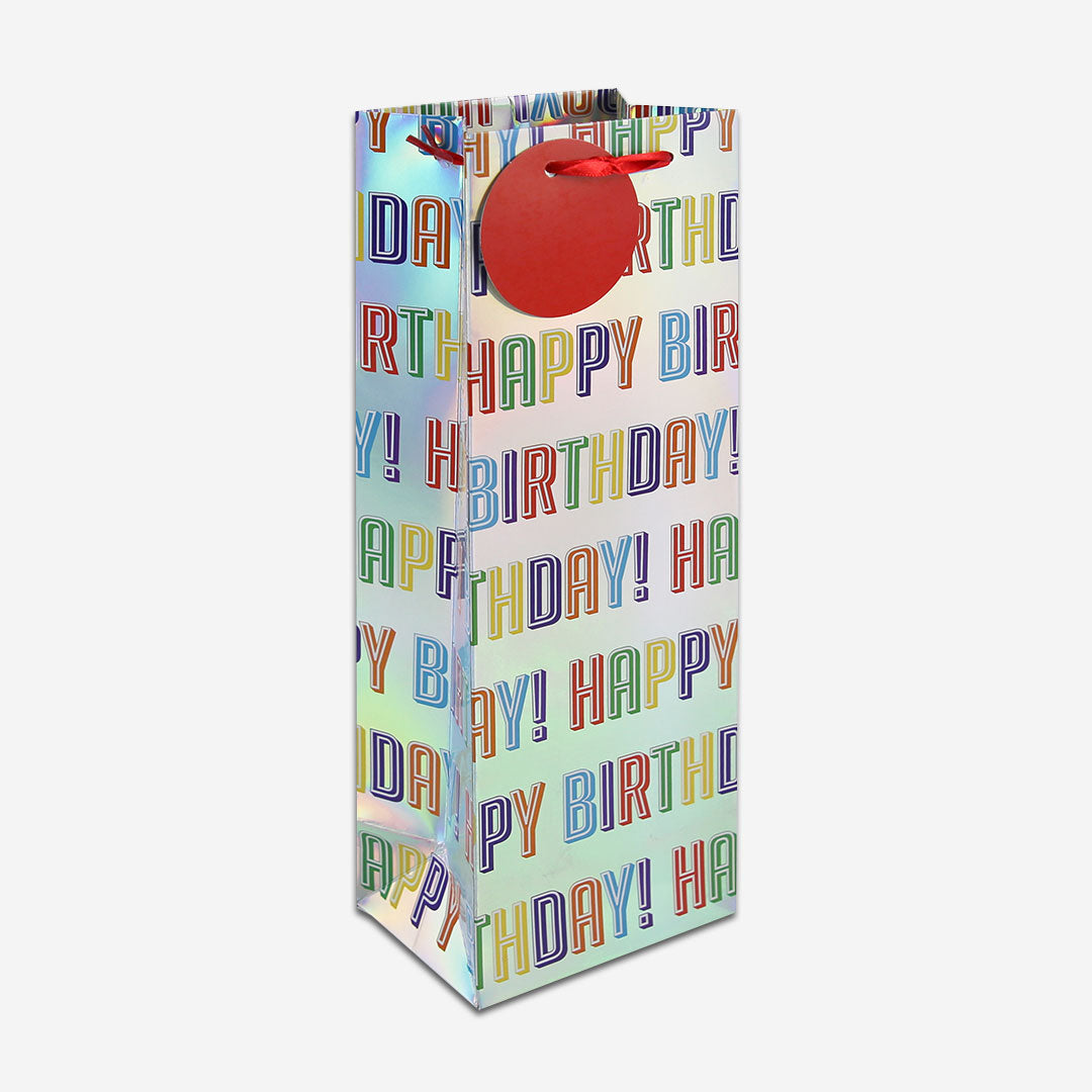 Holo Foil Bottle Bag