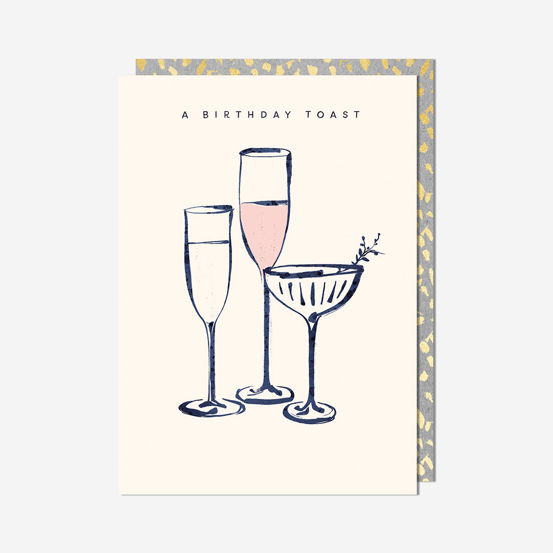 Birthday Toast Glasses Card