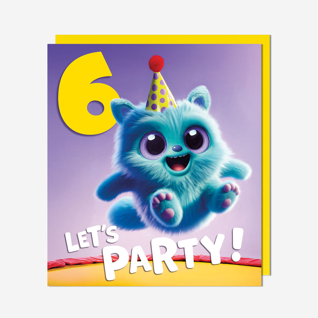 Let'S Party Monster 6th Birthday Card