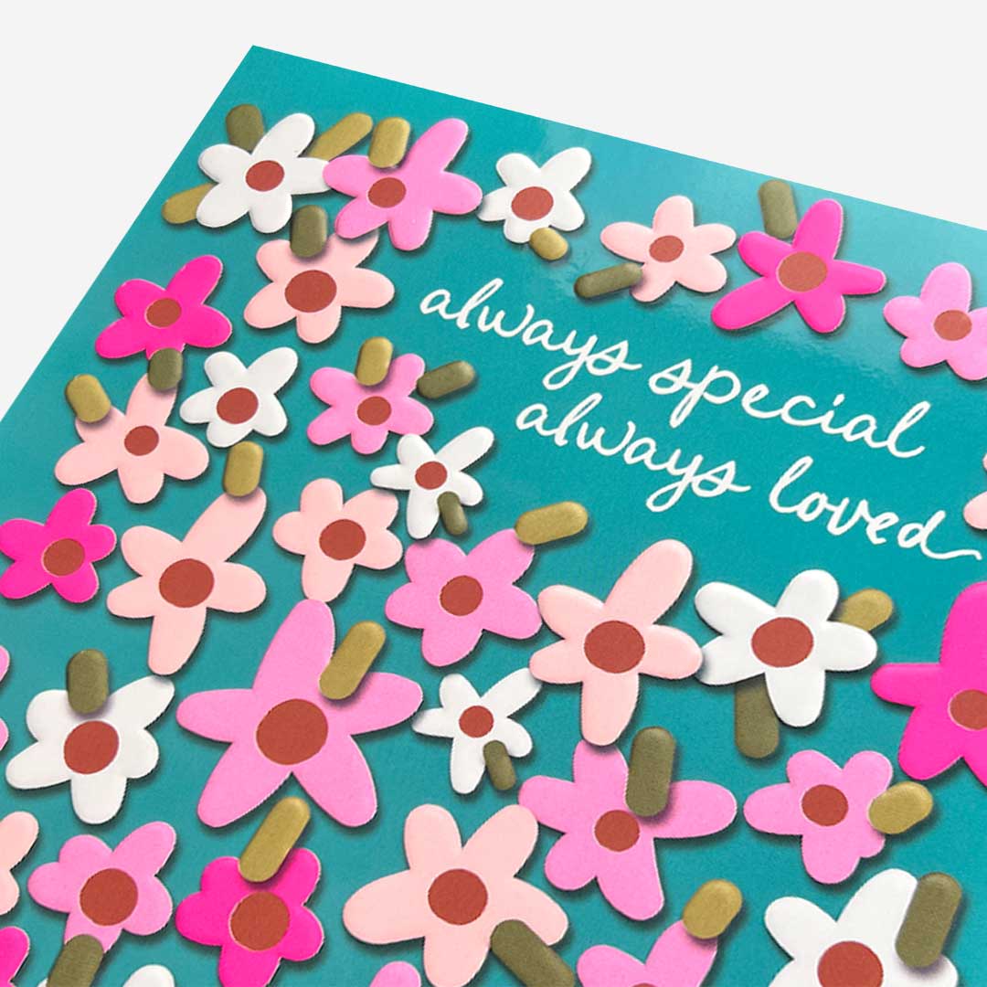 Special and loved floral Birthday Card