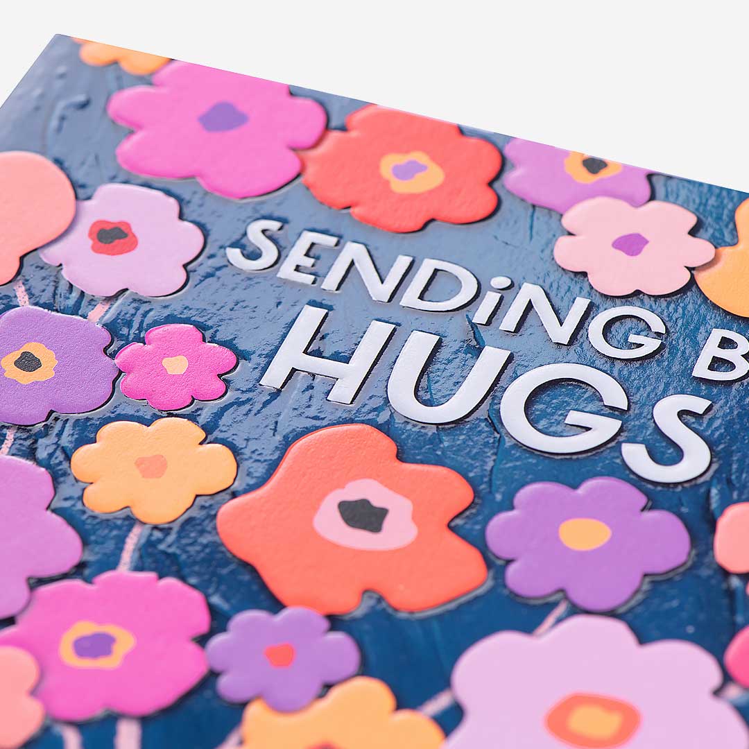 Blue Floral Vase Get Well Card