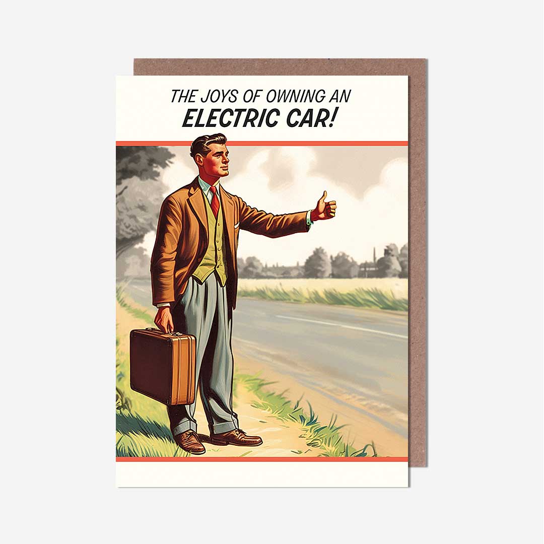 Joys Of Owning Electric Car Birthday Card