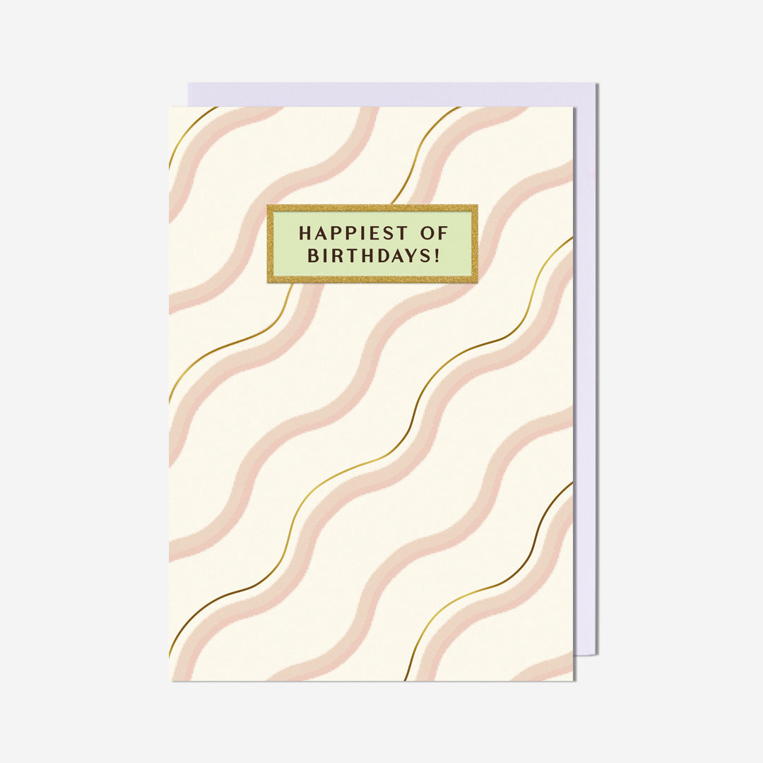 Happiest Birthday Pink Wiggle Card