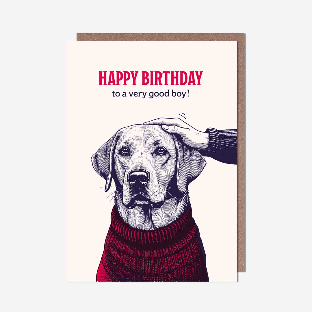 Very Good Boy Dog Birthday Card
