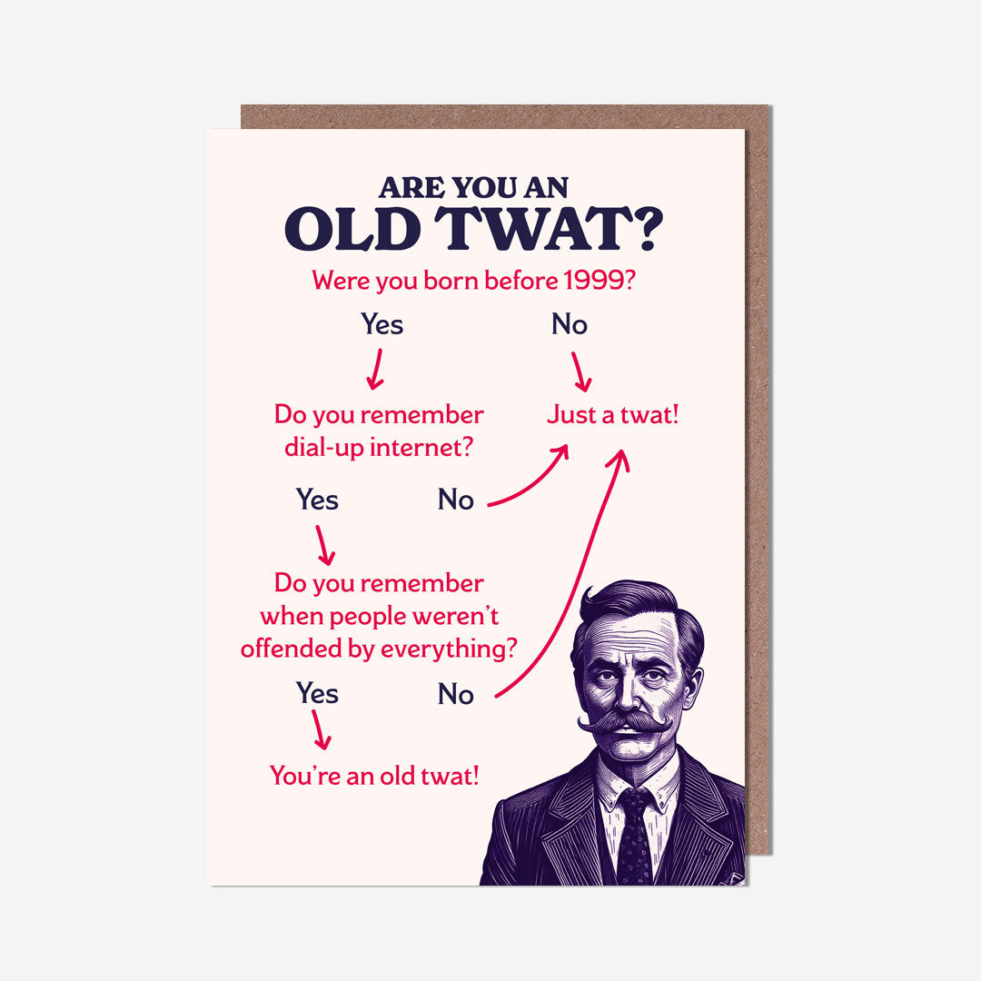 Are You An Old Twat? Birthday Card