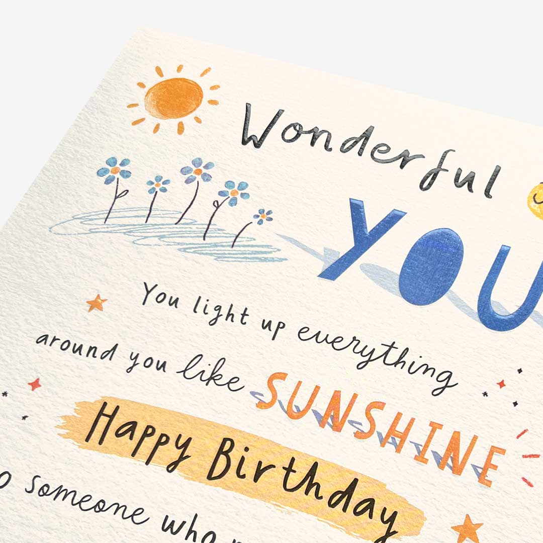 Wonderful You Bee Birthday Card