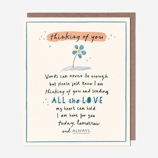 Words Can Never Be Enough Thinking of You Card
