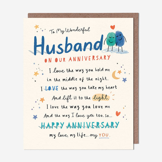 My Love, My life, My You Anniversary Husband Card