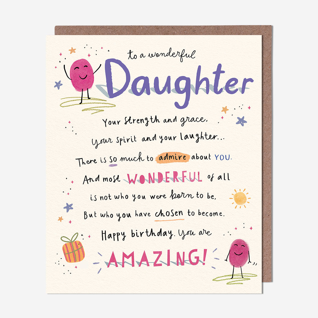 Daughter you are amazing! Daughter Birthday Card