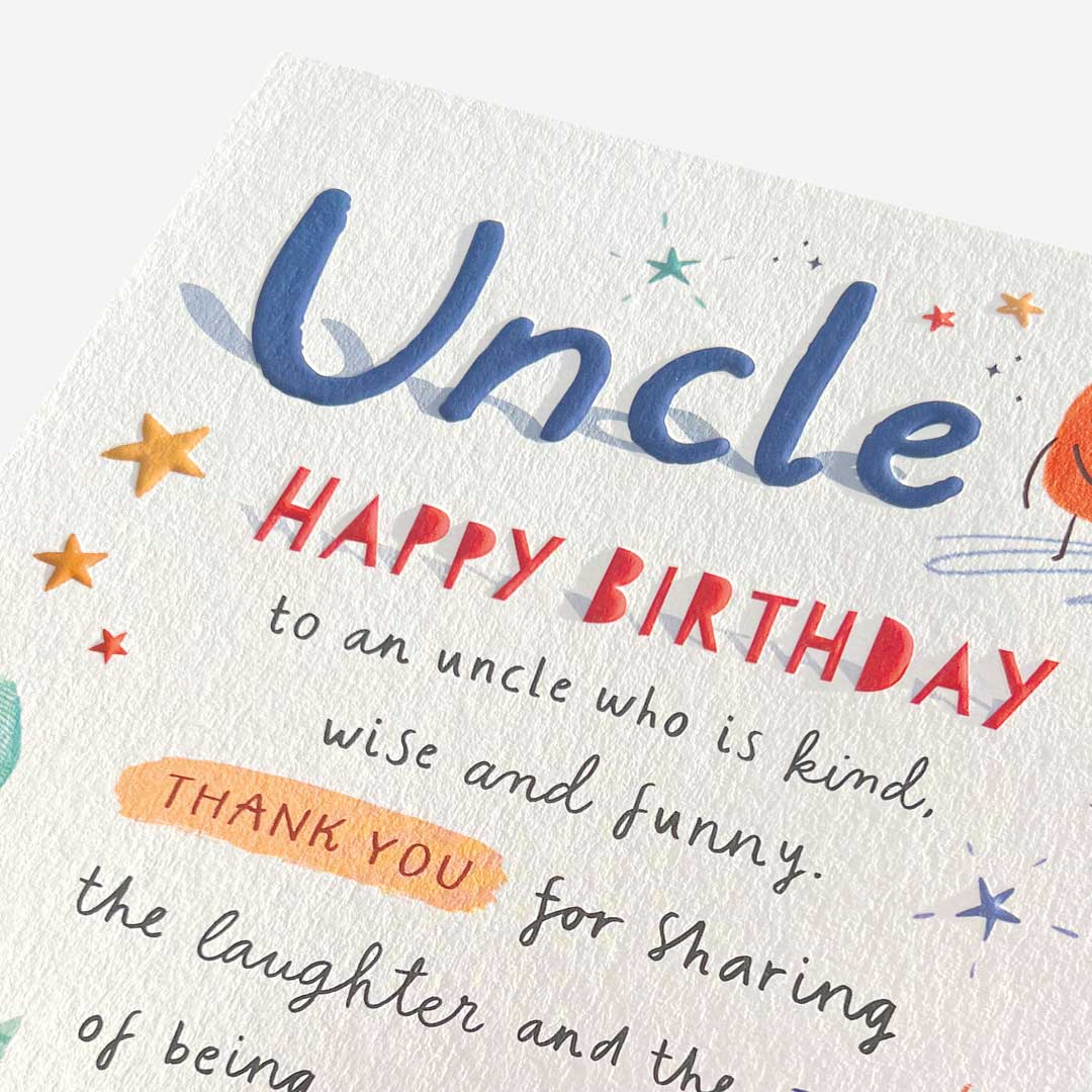 Uncle thank you for being you Uncle Birthday Card