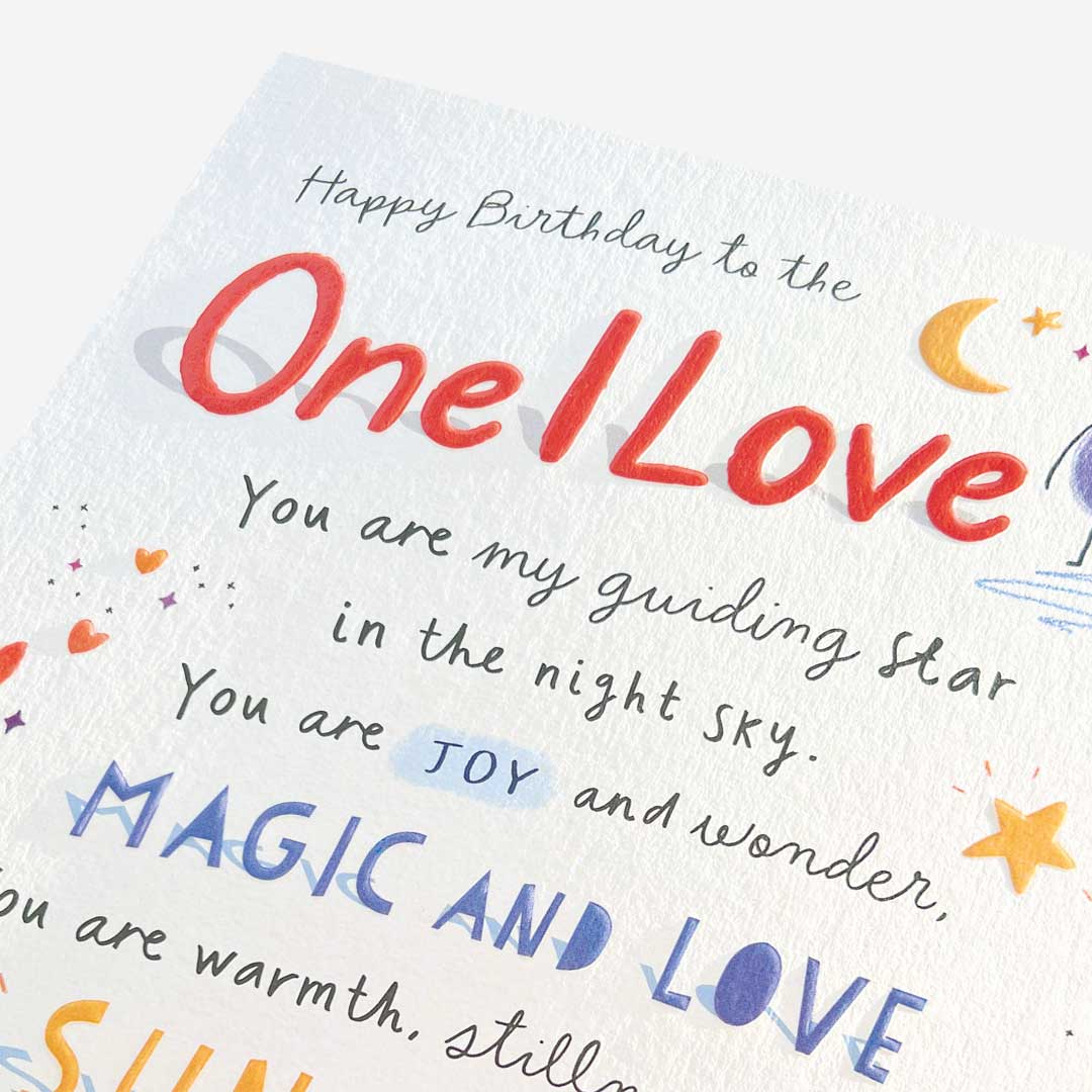 One i Love my guiding star One I Love Birthday Card