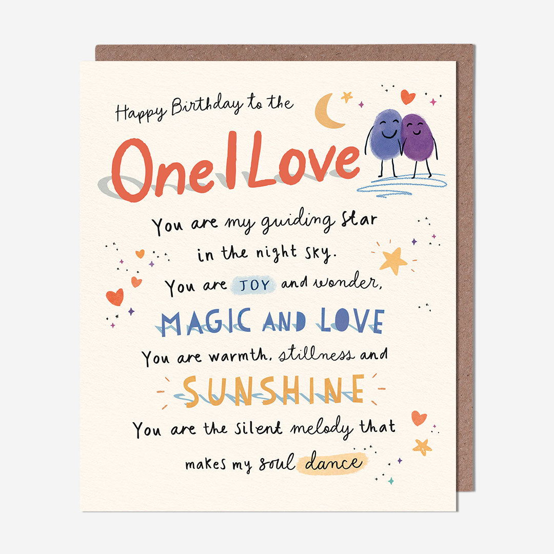 One i Love my guiding star One I Love Birthday Card
