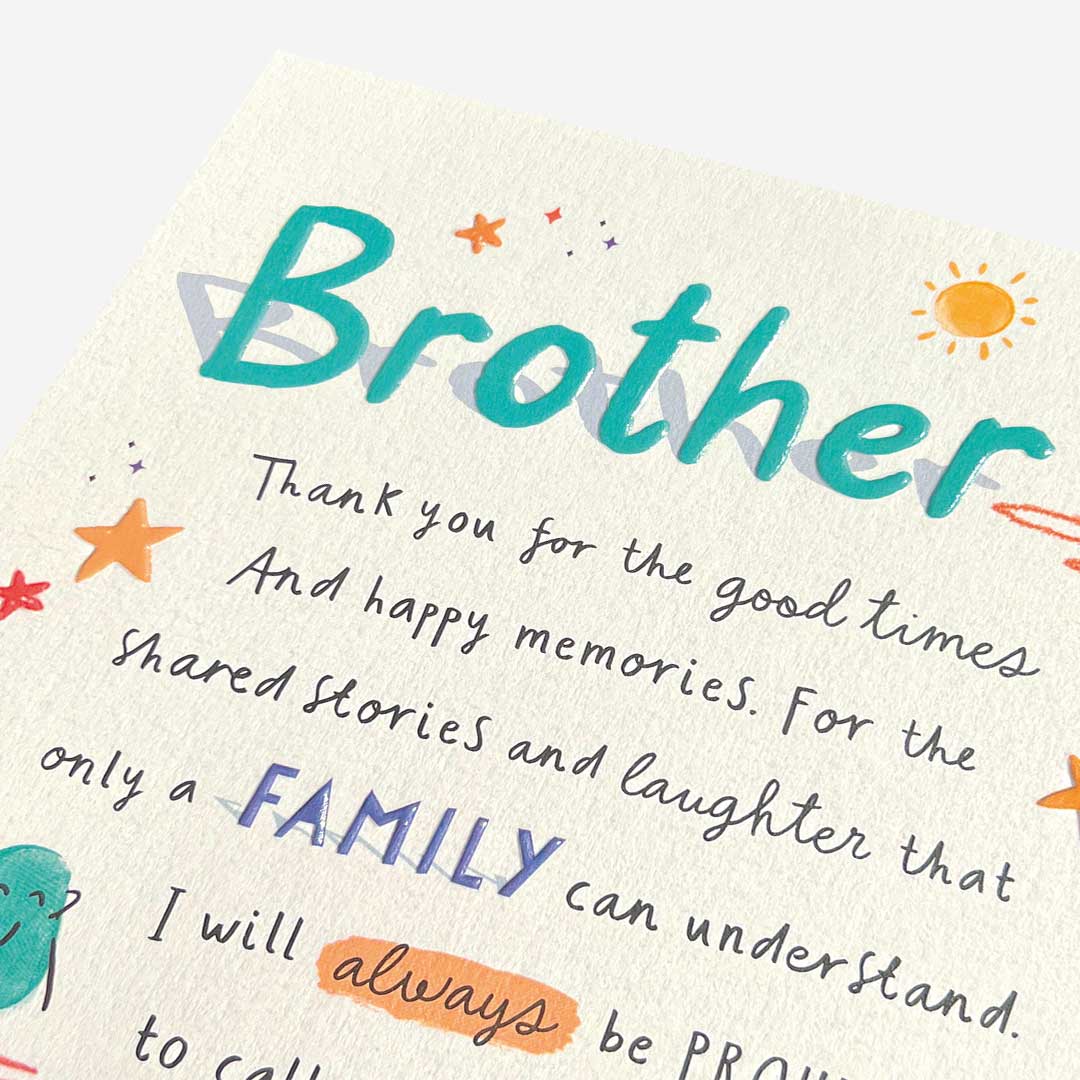 Brother and my friend Brother Birthday Card
