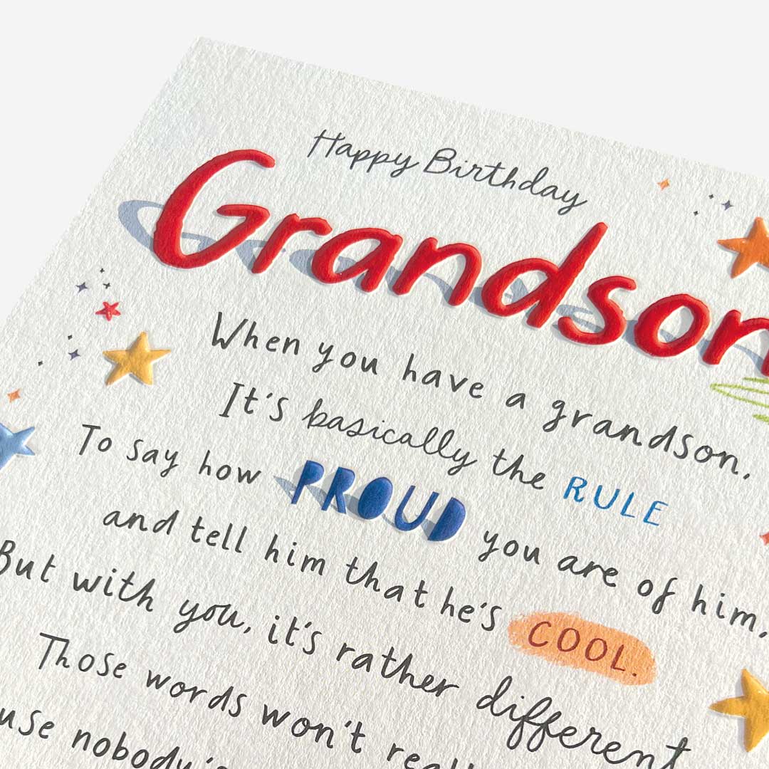 Grandson off the scale incredible
Grandson Birthday Card