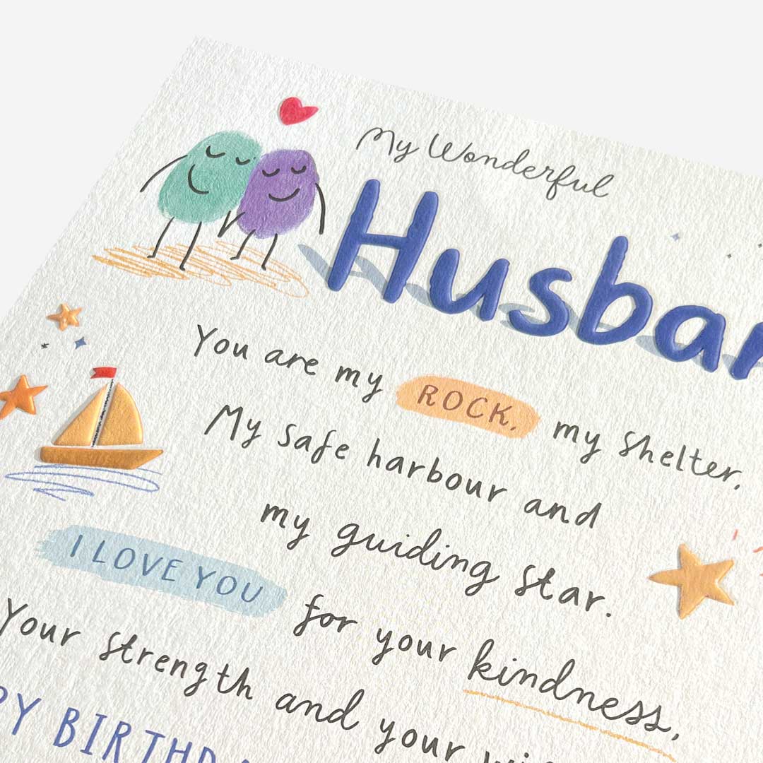 Husband you are my rock Husband Birthday Card