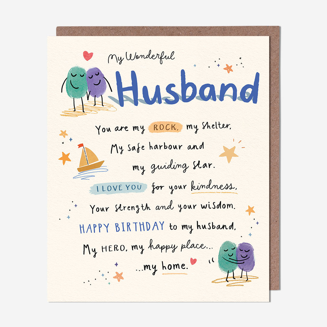 Husband you are my rock Husband Birthday Card