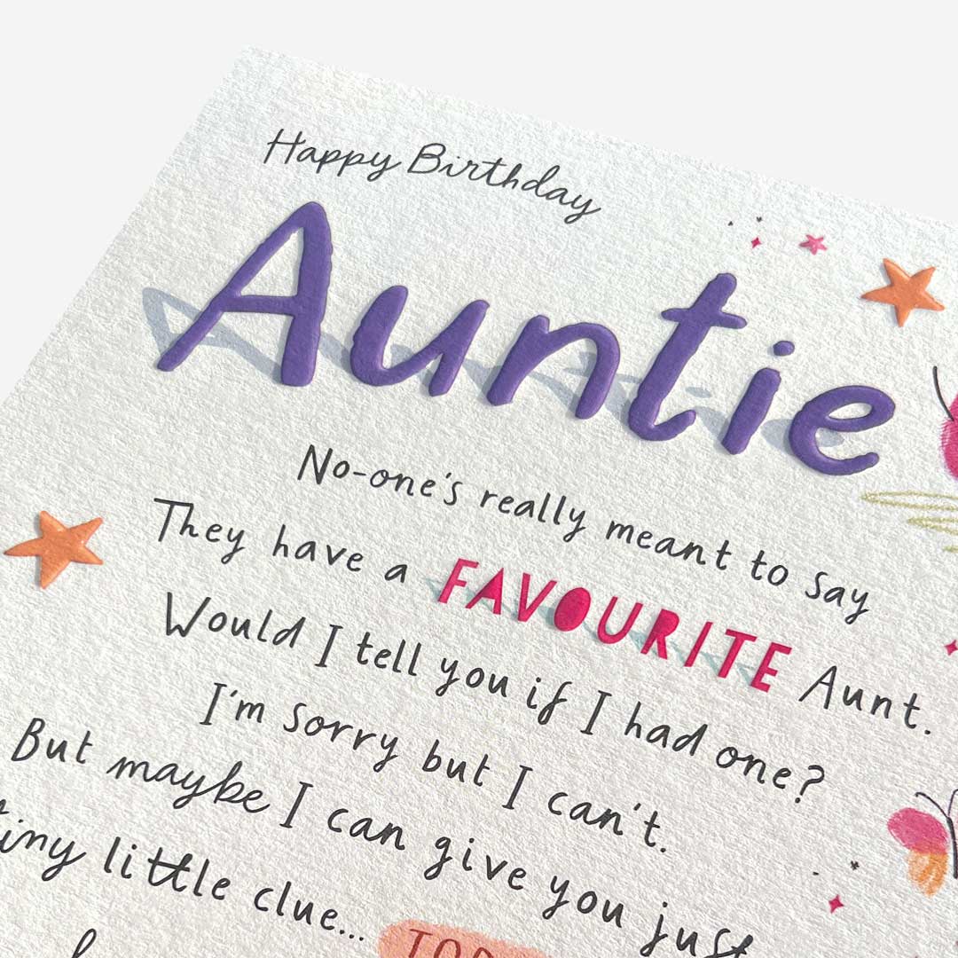 My Favourite Auntie Birthday Card