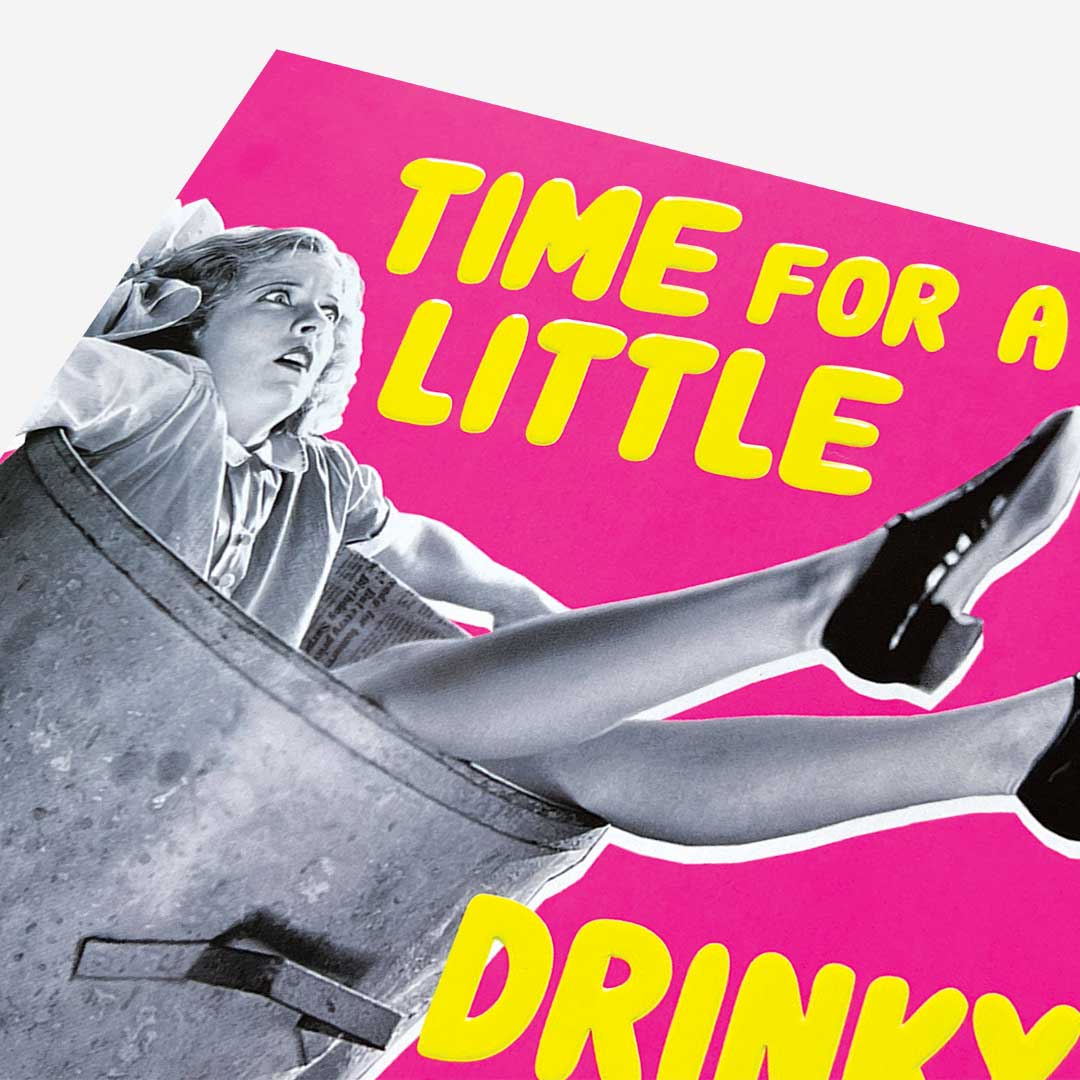 Time for drinky woman in bucket
