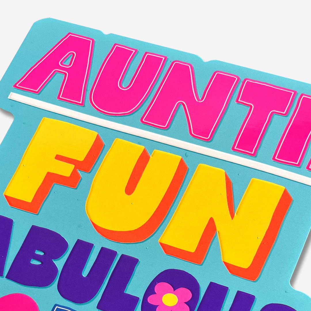 Fun Fab Fav Auntie Birthday Card