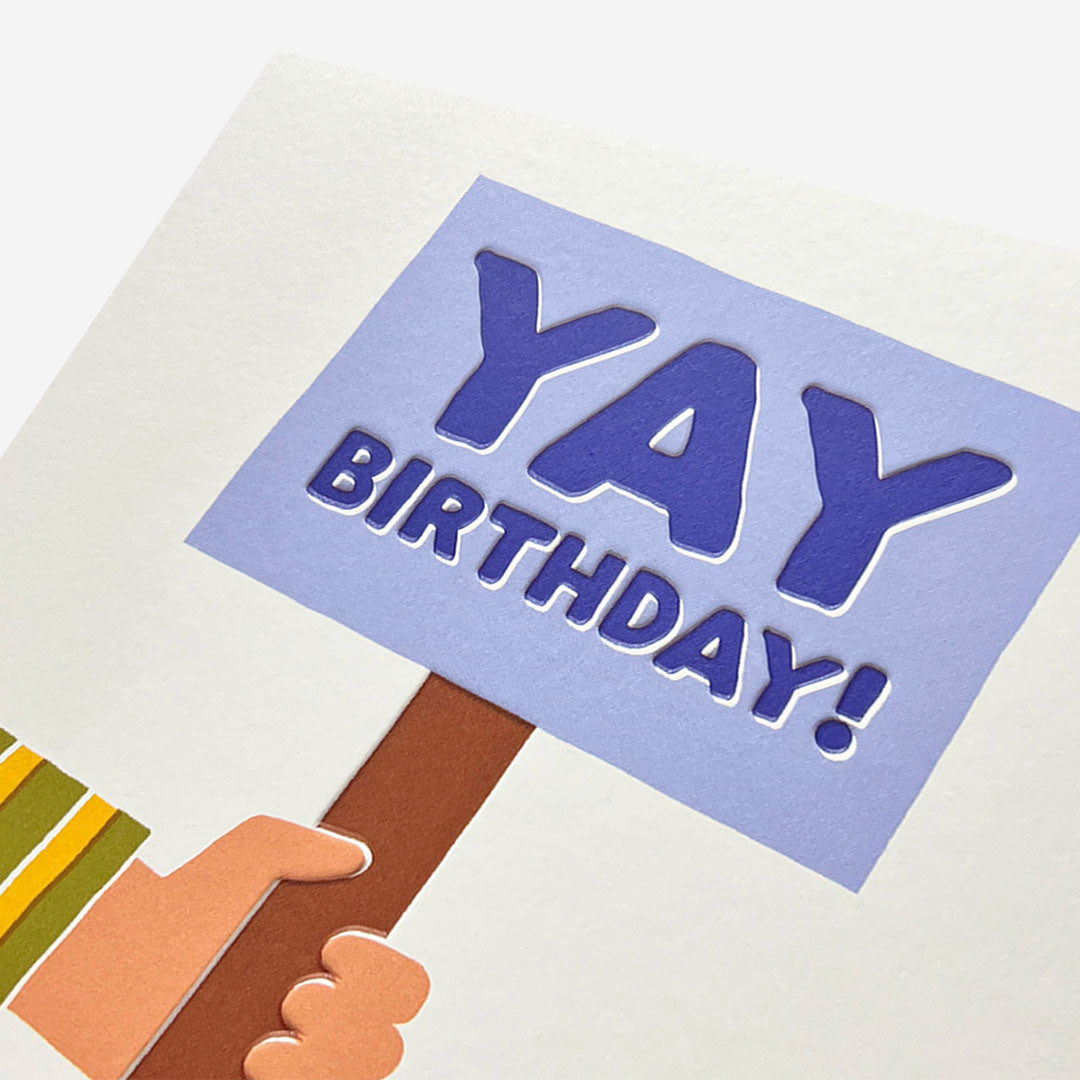 Yay birthday sign