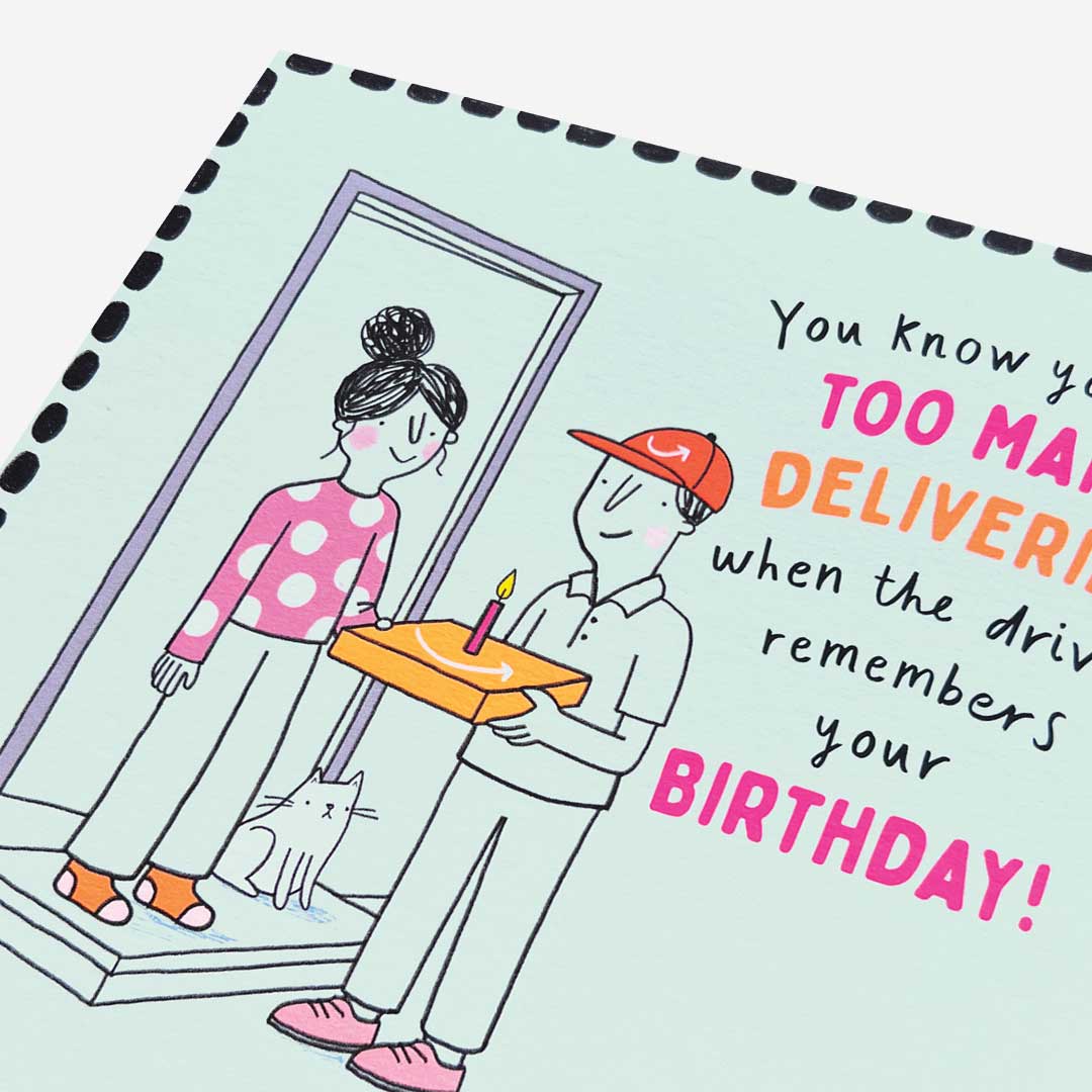 Birthday delivery with candle