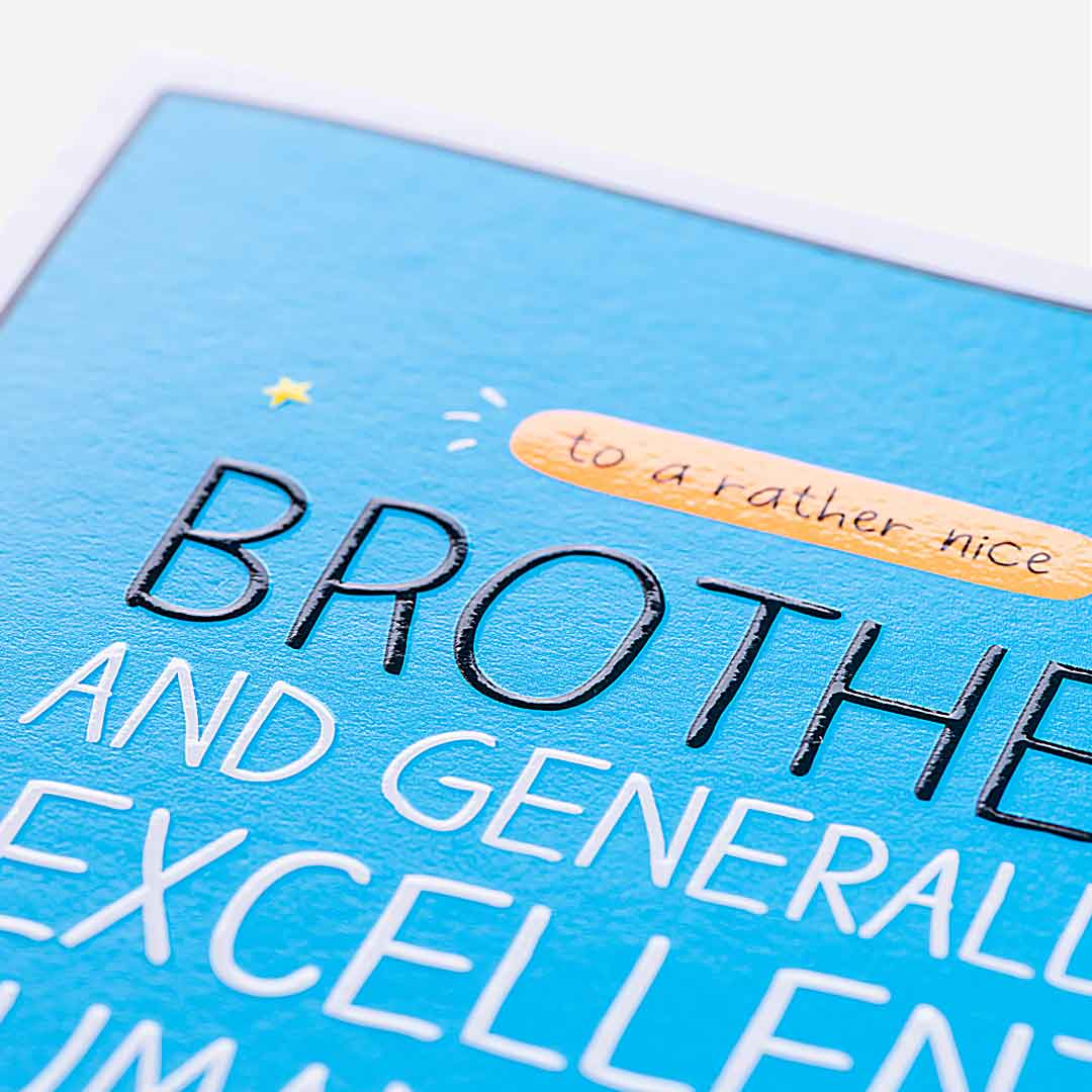 Excellent Human Being Brother Birthday Card
