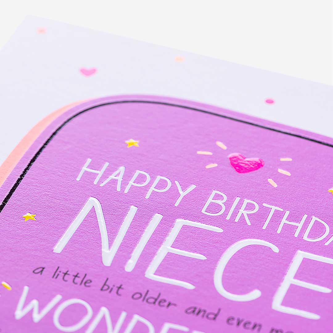 Niece Even More Wonderful Niece Birthday Card