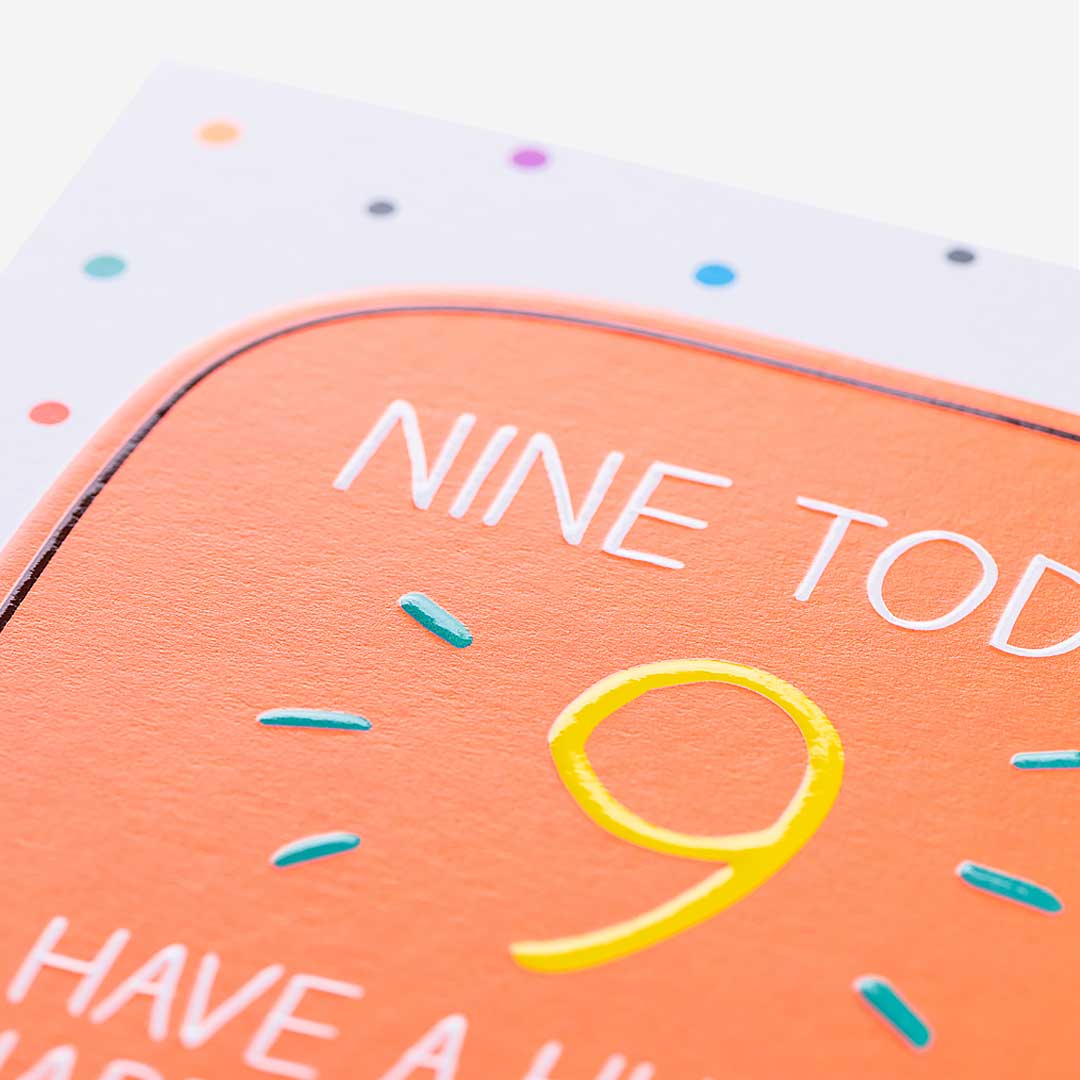 9 Hugely Happy Birthday 9th Birthday Card