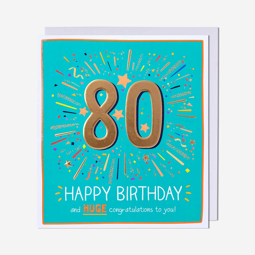 80 Huge Congratulations To You 80th Birthday Card