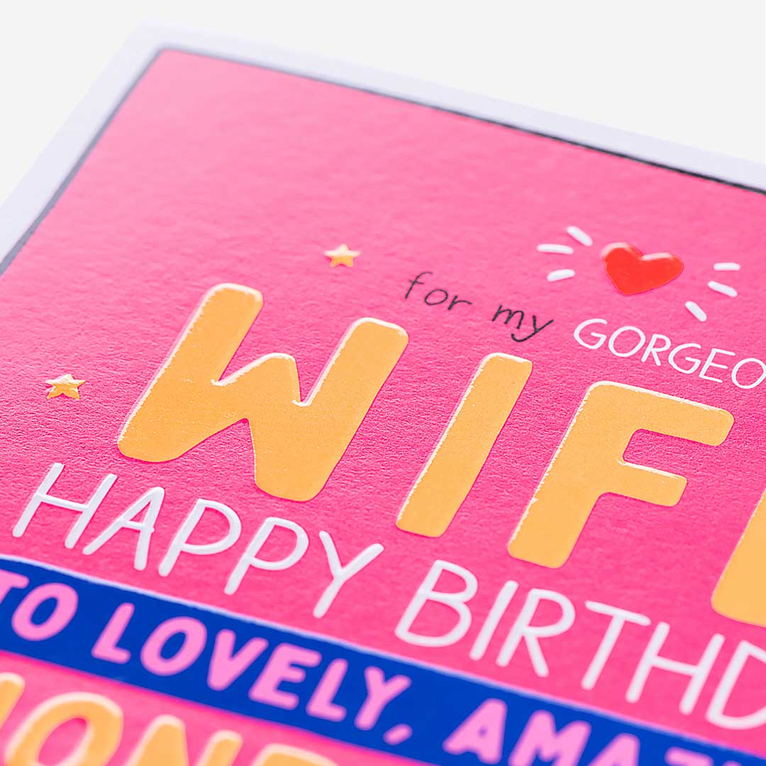 Gorgeous Wife Happy Birthday Card