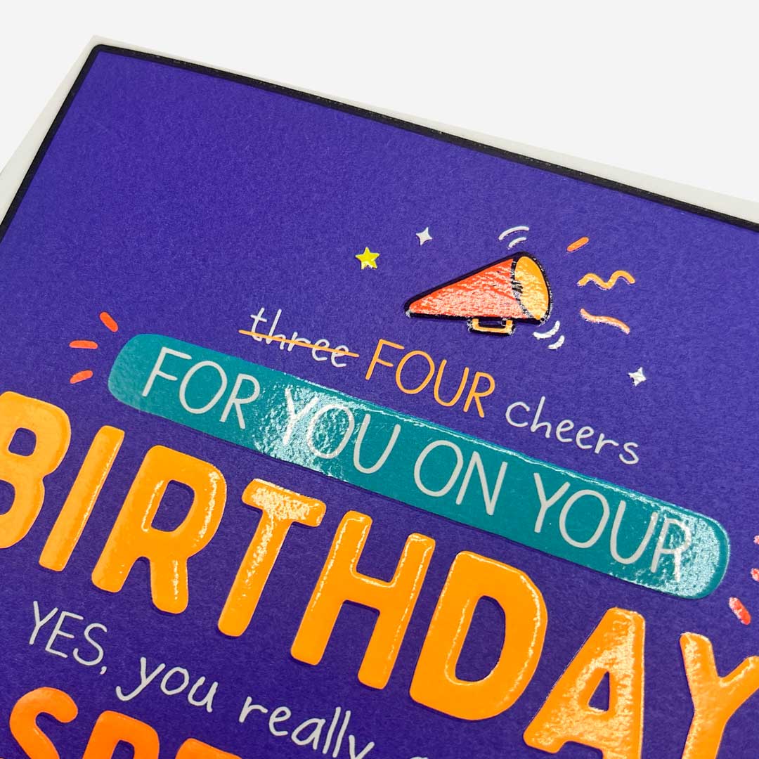 Four Cheers For You Birthday Card