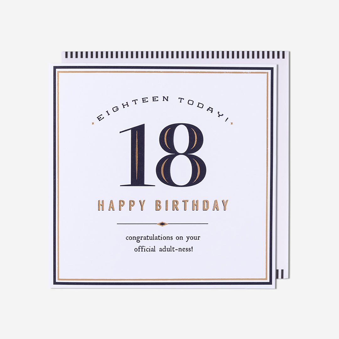 Eighteen Today! Official Adult-Ness! 18th Birthday Card