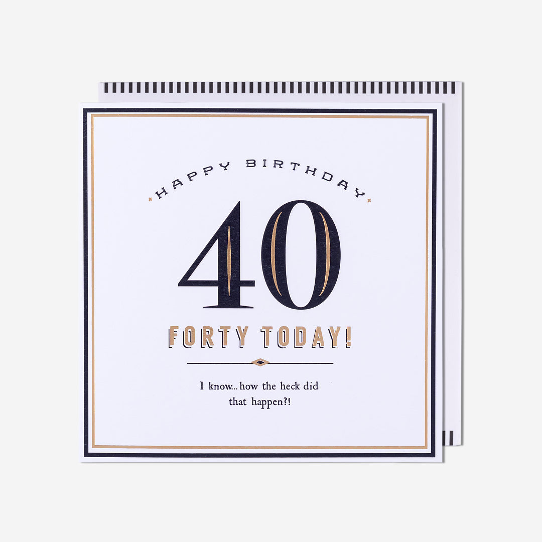 Forty Today! How the Heck 40th Birthday Card