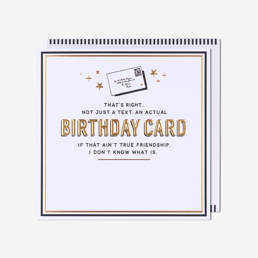 Actual Birthday Card