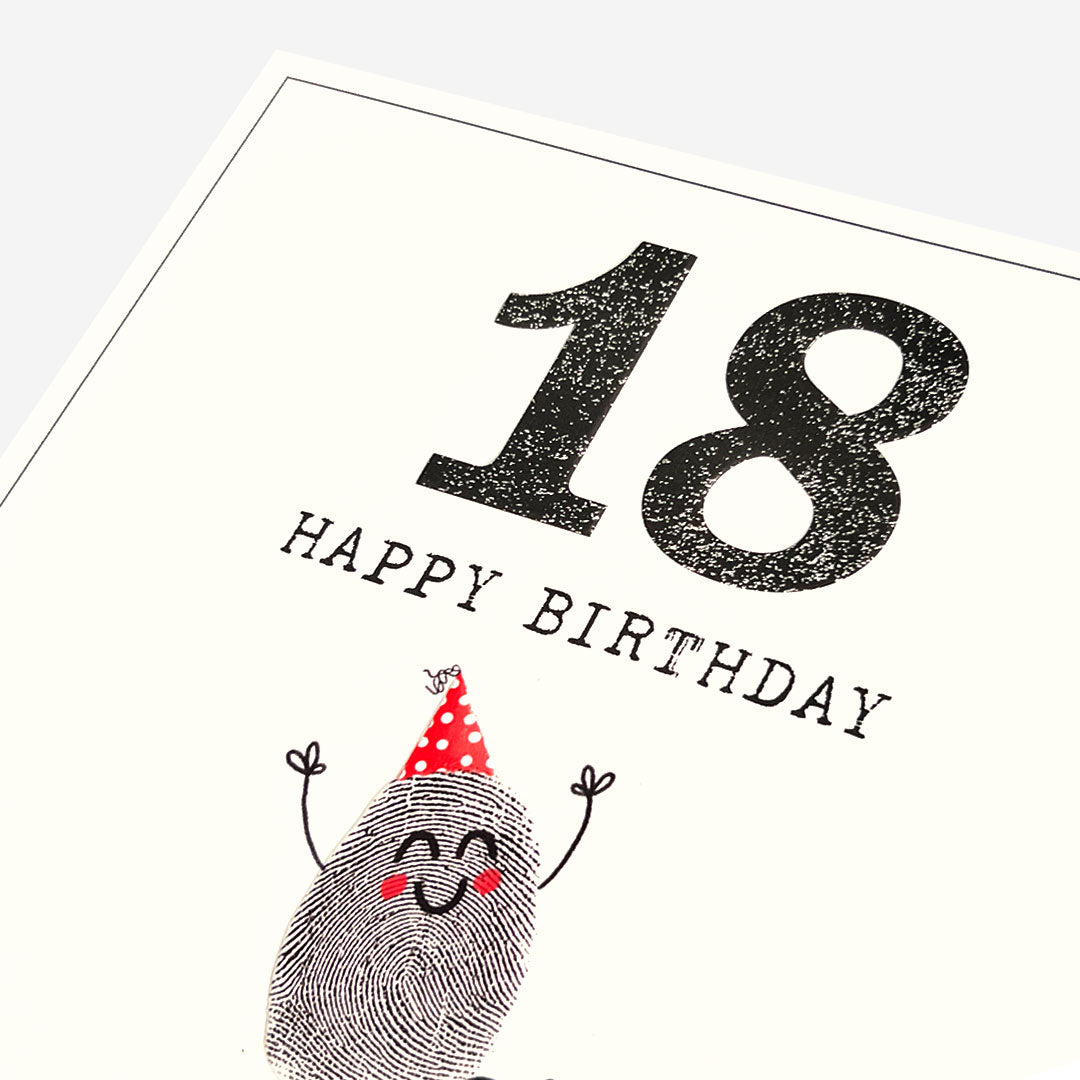 One Of A Kind Thumbprint 18th Birthday Card