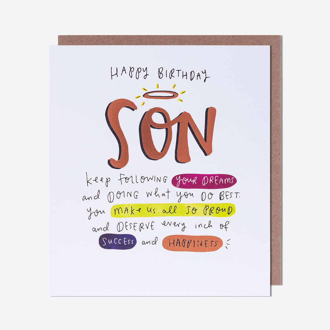 Make Us Proud Son Birthday Card