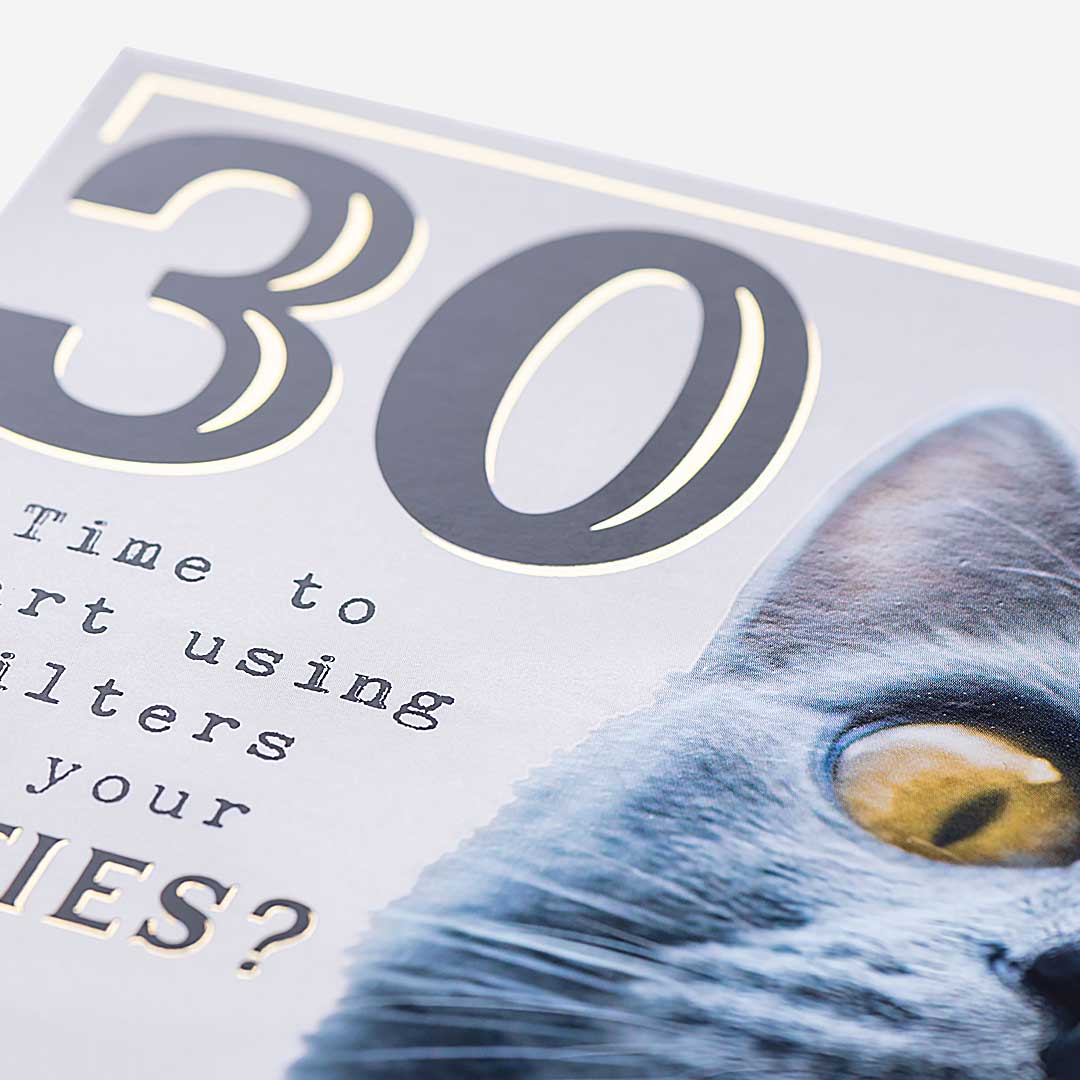 30 Cat Selfies 30th Birthday Card