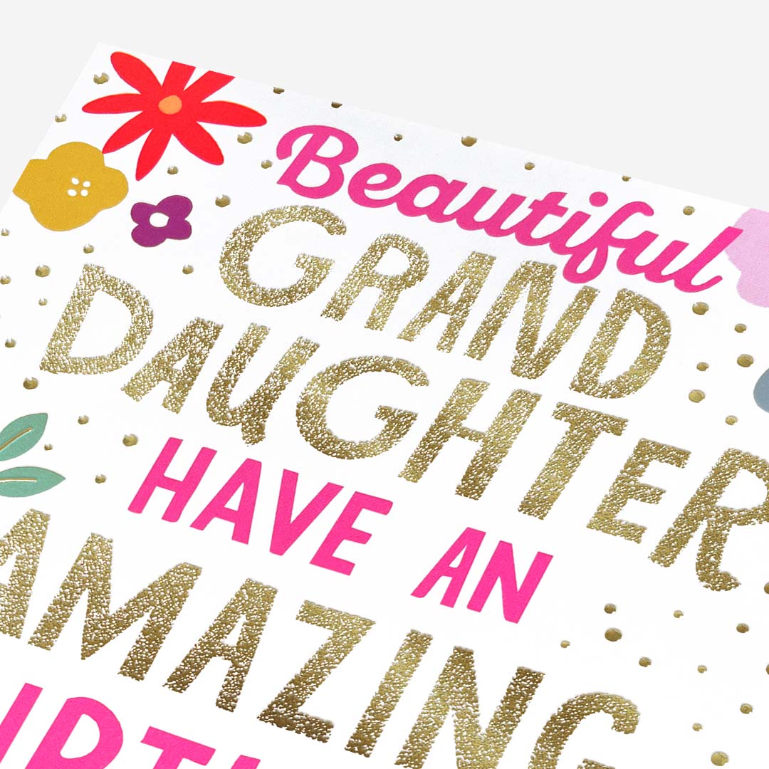 Floral Granddaughter Birthday Card