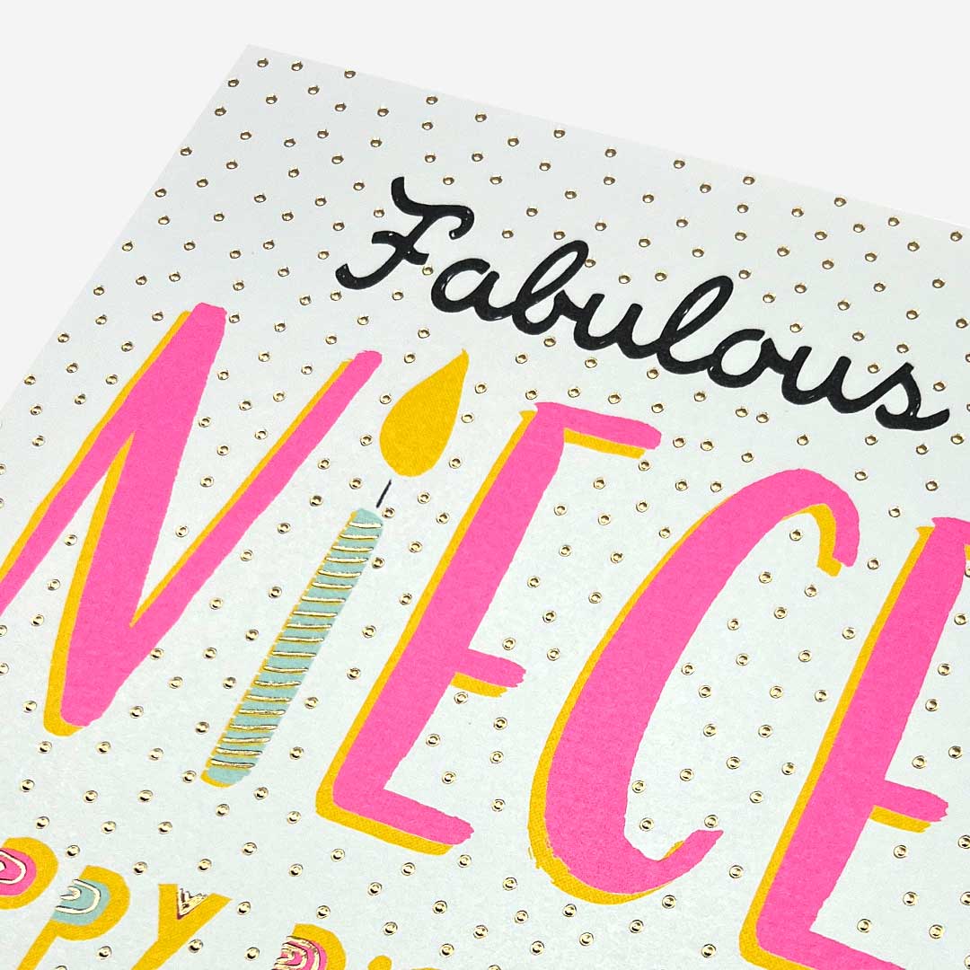 Fabulous Niece Candle Birthday Card