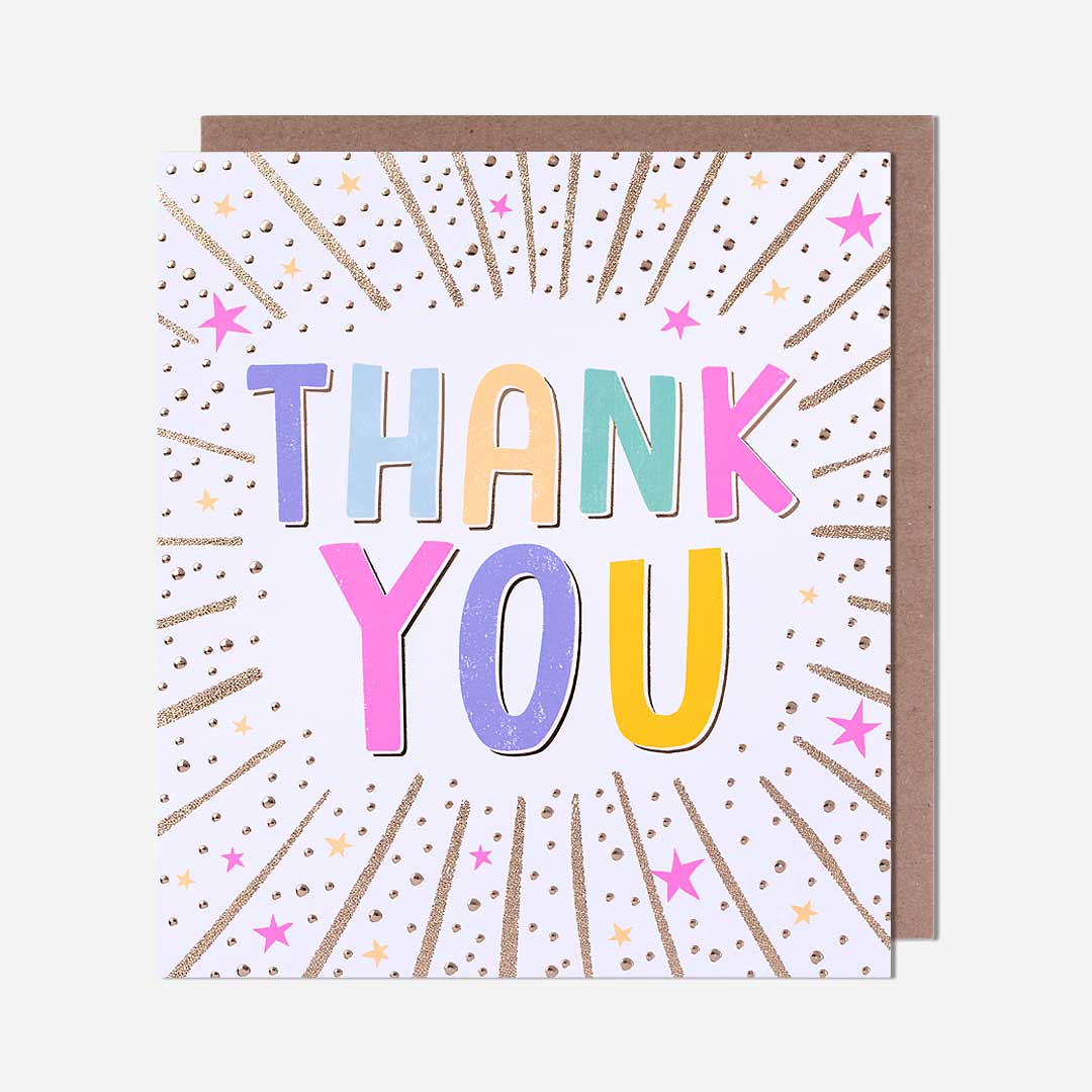 Gold Thank You Card