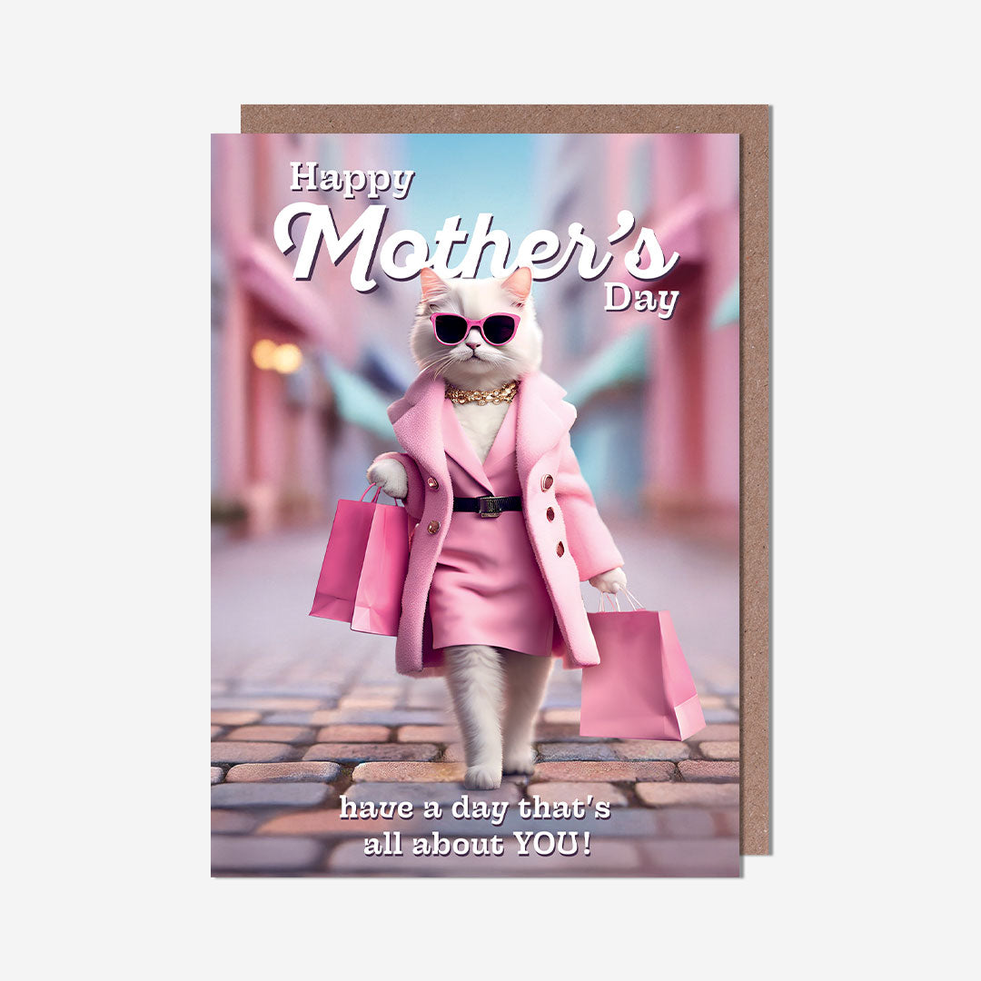 Shopping Cat General Card