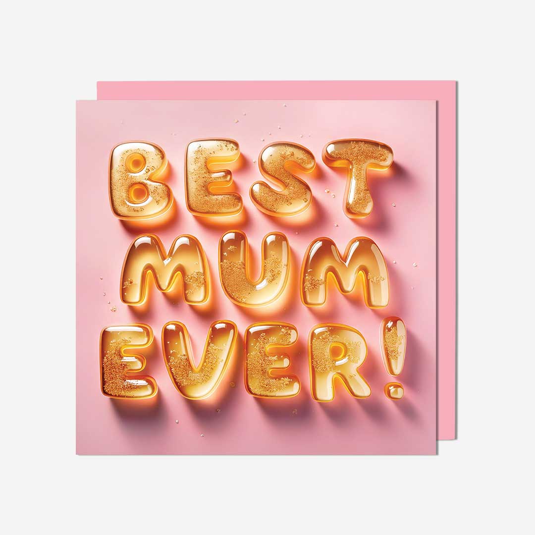 Best Mum ever bubble text Card