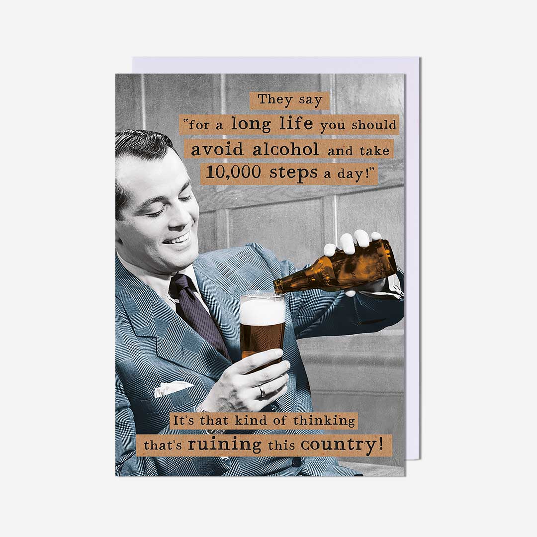 Long Life Avoid Alcohol Birthday Card