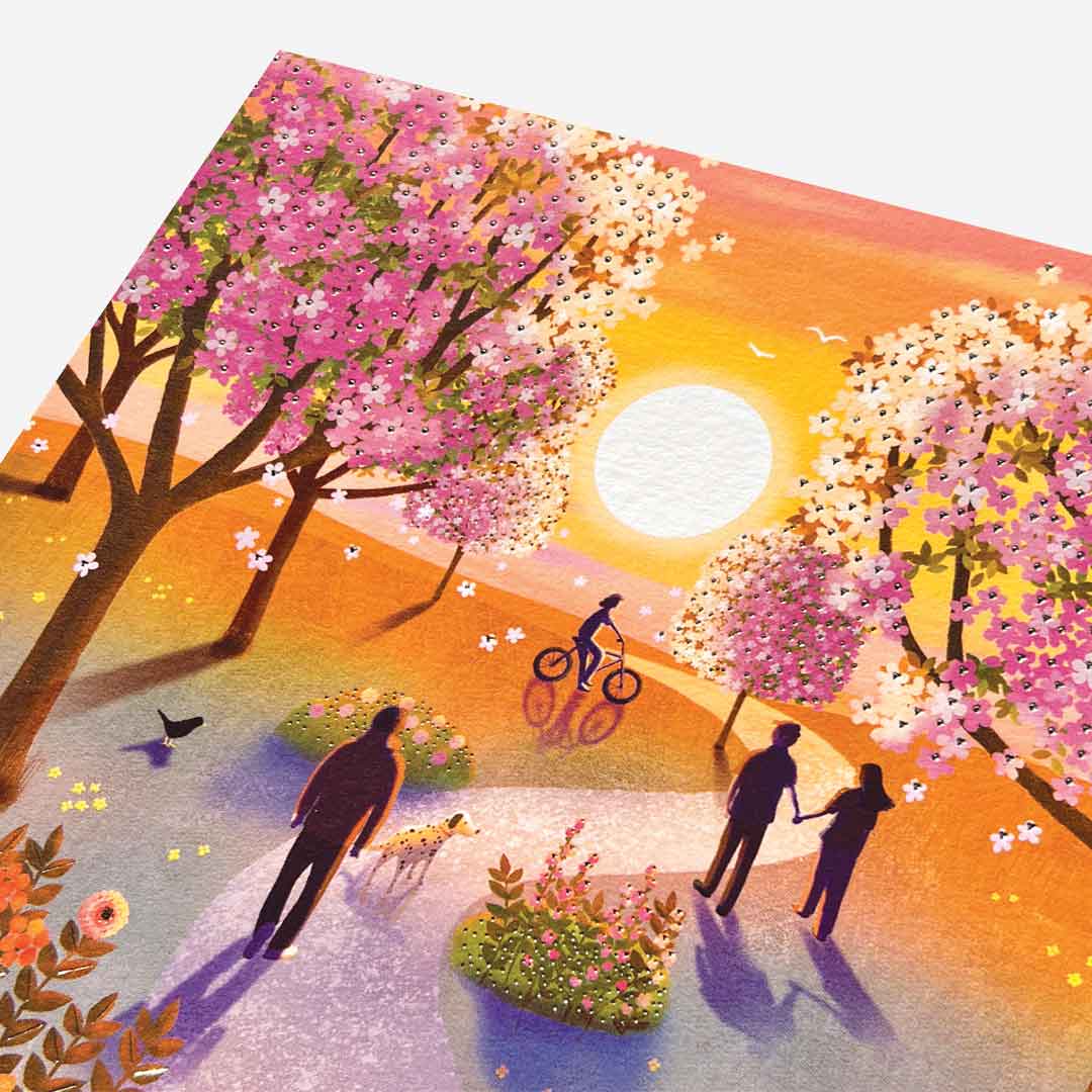 Cherry blossom scene