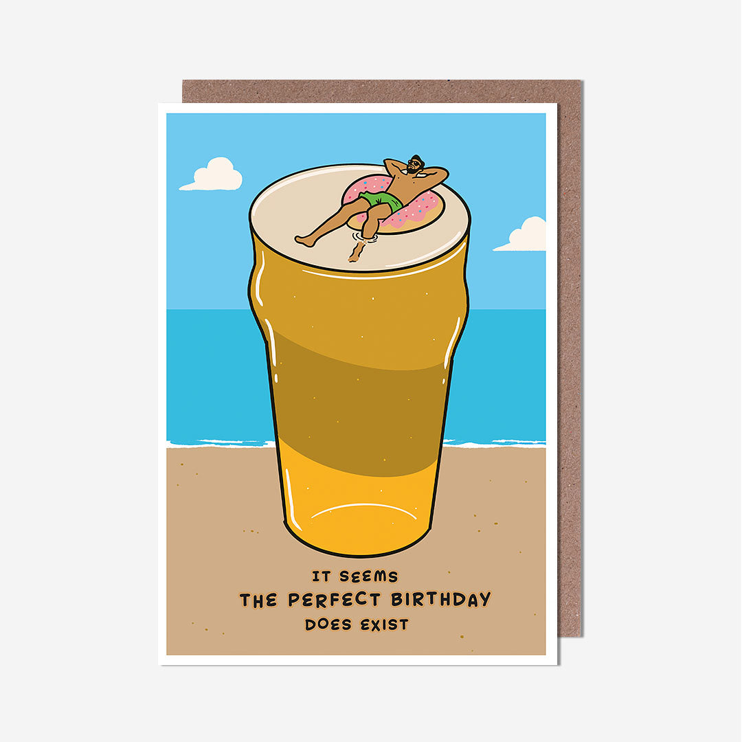 Beer Glass Perfect Birthday Card