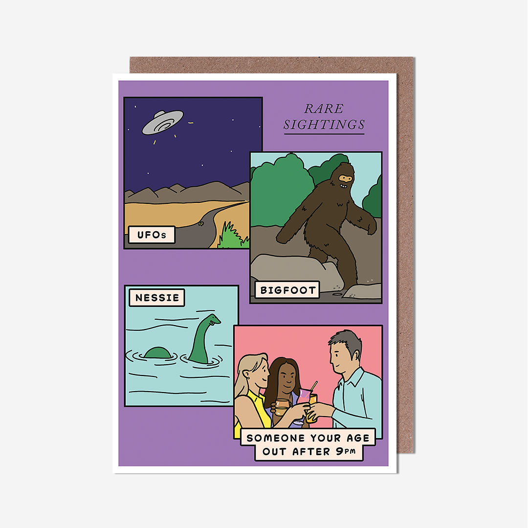 Rare Sightings Out After 9pm Birthday Card