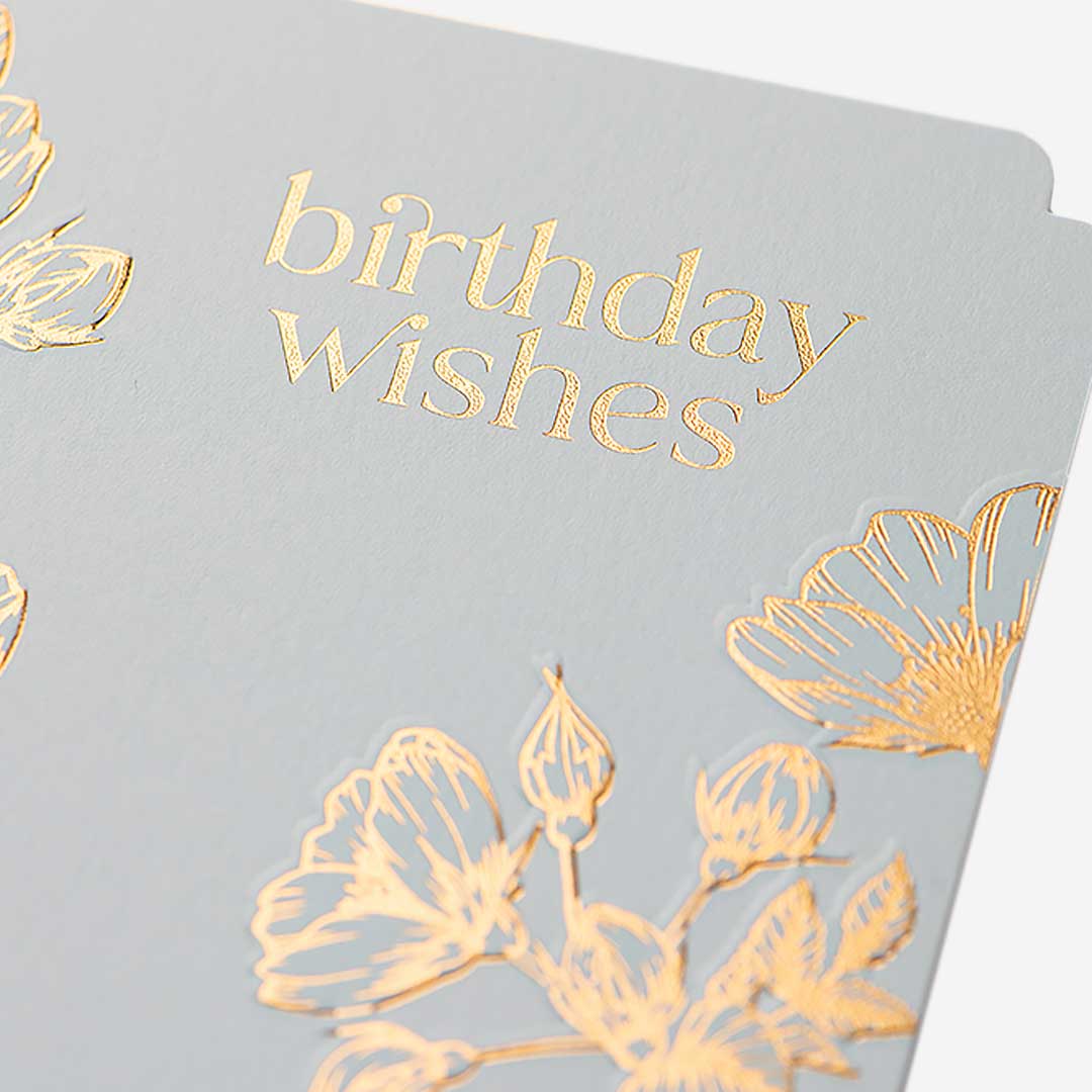 Birthday Wishes Floral Pattern Card