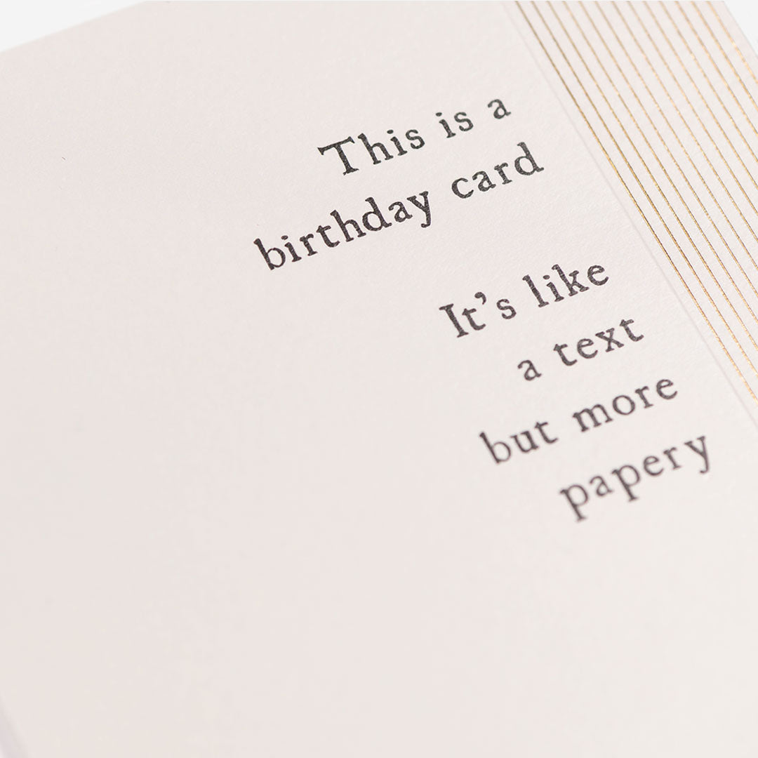 Birthday Card But Papery