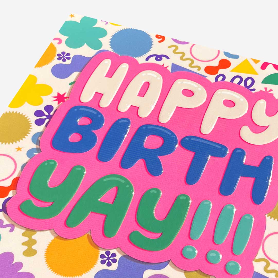Birth yay Confetti Birthday Card