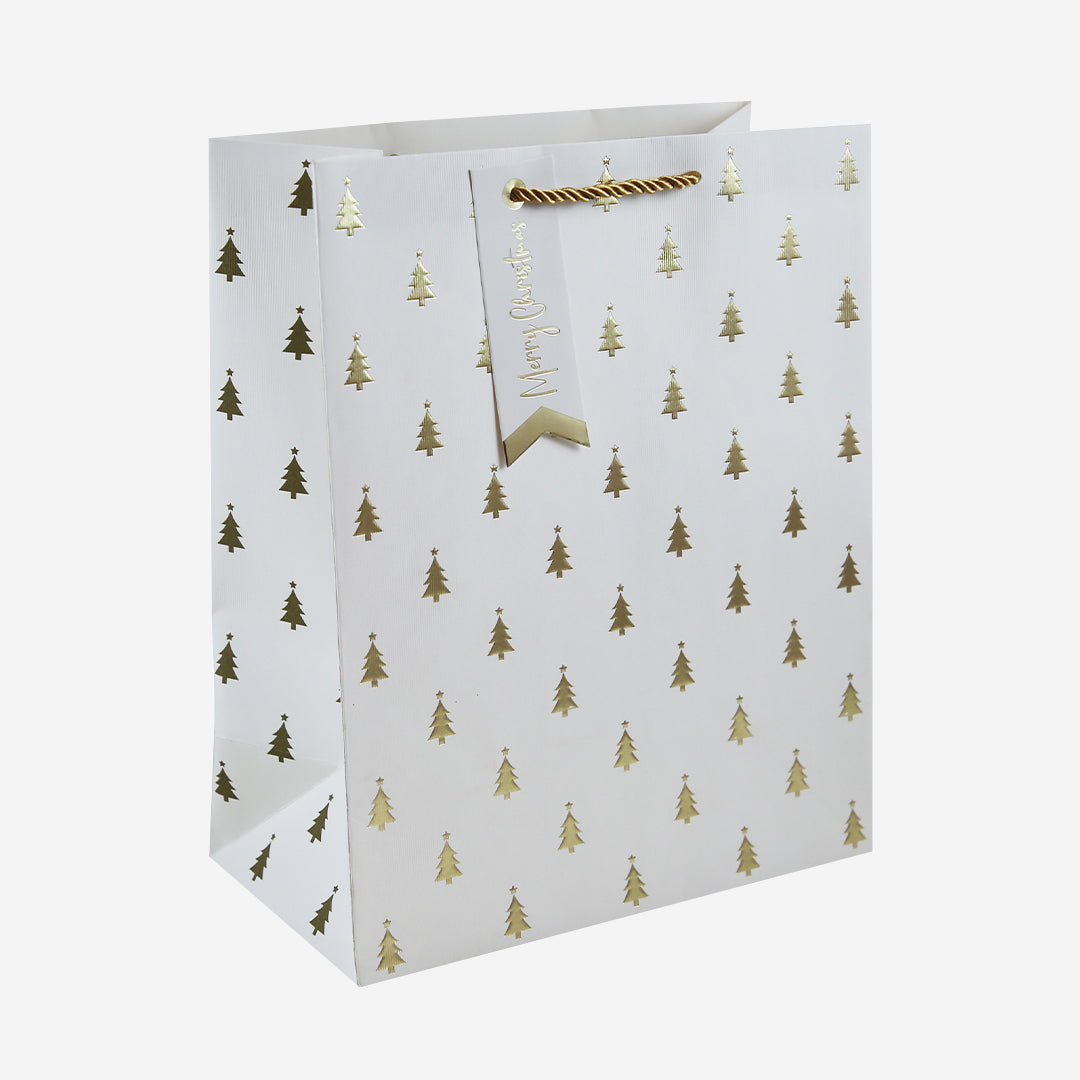 Embossed Gold Tree Large Gift Bag